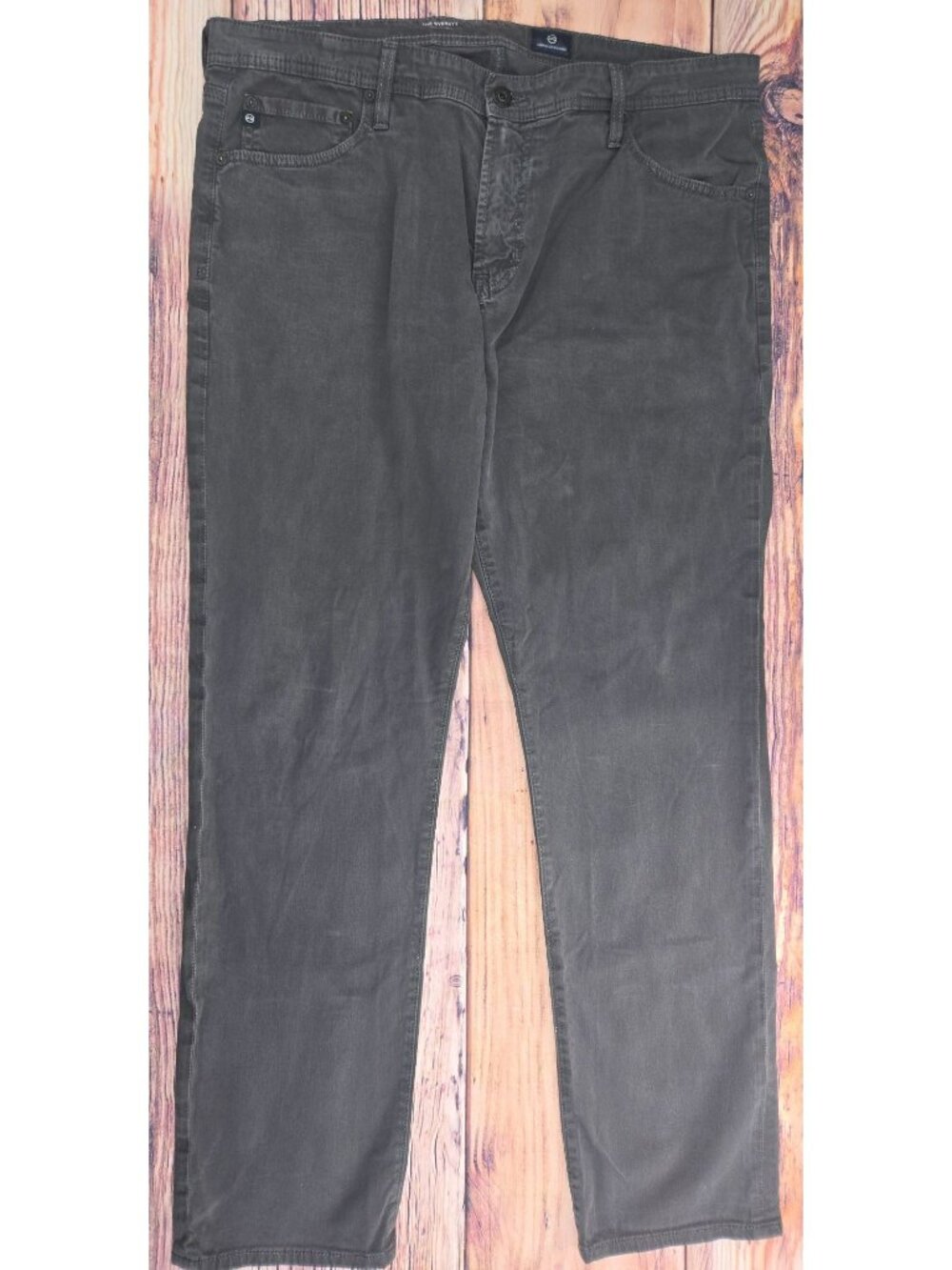 AG Adriano Goldschmied Mens The Everett Slim Gray Pants 38x32